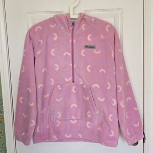 Columbia Pink Crescent Pattern Hoodie Sweater